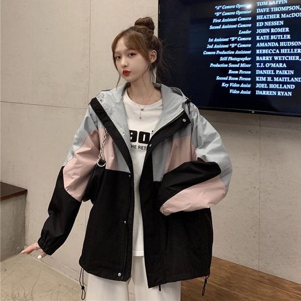 autumn korean 2021 hoodie color contrast loose bf wind large work wear baseball uniform long sleeve jacket women women's jackets, Black;brown
autumn korean 2021 hoodie color contrast loose bf wind large work wear baseball uniform long sleeve jacket women women's jackets, Black;brown