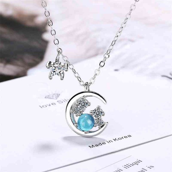 blue star moon niche design necklace female clavicle chain simple personality temperament net red cool style jewelry, Black
blue star moon niche design necklace female clavicle chain simple personality temperament net red cool style jewelry, Black