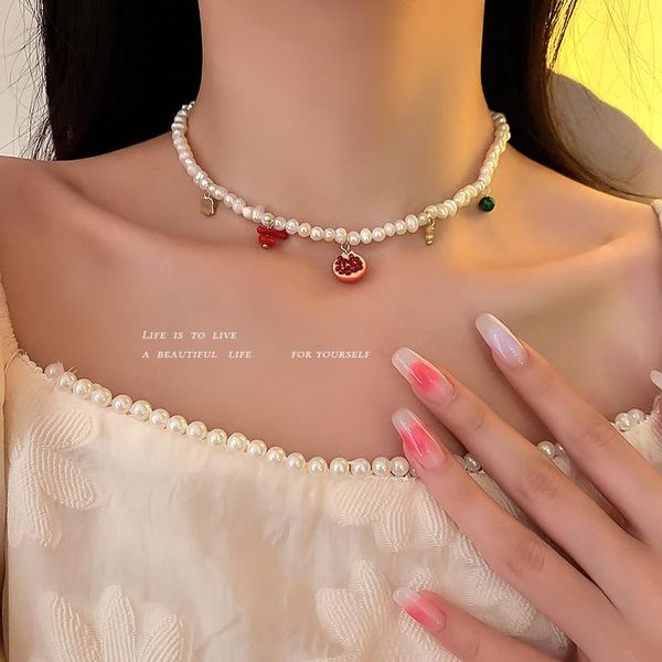 chains korea irregular pearl necklace women lovely sweet girls candy color fruit clavicle chain for jewelry by-398, Silver
chains korea irregular pearl necklace women lovely sweet girls candy color fruit clavicle chain for jewelry by-398, Silver
