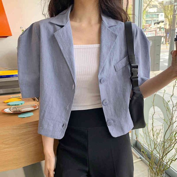 summer fashion temperament casual minimalism yellow lapel single-breasted loose short-sleeved jacket women 16f1250 210510, Black;brown
summer fashion temperament casual minimalism yellow lapel single-breasted loose short-sleeved jacket women 16f1250 210510, Black;brown
