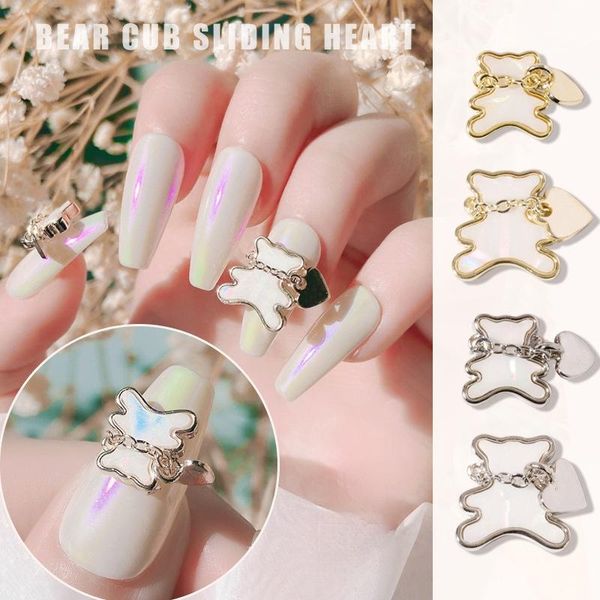 nail art decorations super cute ins manicure love pendant bear imitation shell color metal chain decoration rhinestones charms, Silver;gold
nail art decorations super cute ins manicure love pendant bear imitation shell color metal chain decoration rhinestones charms, Silver;gold