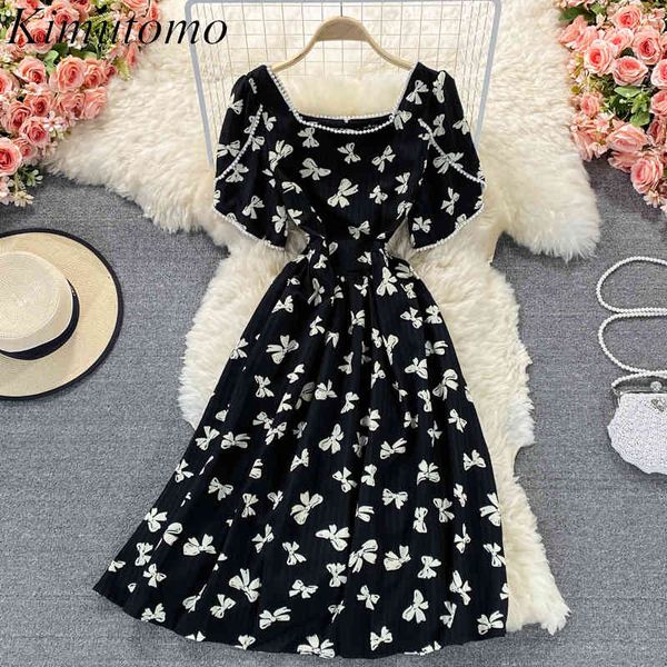 kimutomo puff sleeve square collar dress french style bow print korean fashion clothes ladies slim high waist vestidos elegant 210521, Black;gray
kimutomo puff sleeve square collar dress french style bow print korean fashion clothes ladies slim high waist vestidos elegant 210521, Black;gray