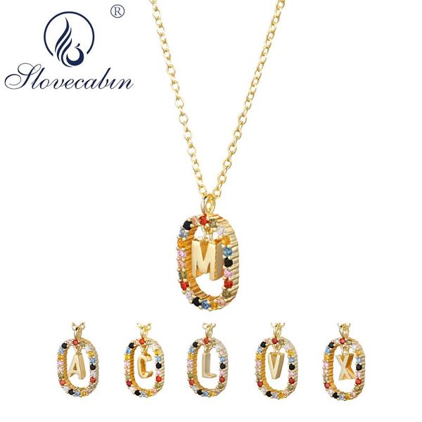 chains slovecabin authentic 925 sterling silver alphabet letter a m pendant gold choker chain necklace colorful zircon collar women
chains slovecabin authentic 925 sterling silver alphabet letter a m pendant gold choker chain necklace colorful zircon collar women