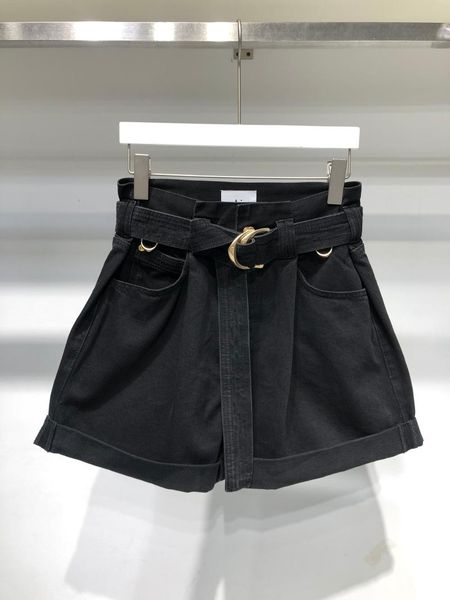 women's shorts 2021 women fashion loose belt rolled high waist denim 0705, White;black
women's shorts 2021 women fashion loose belt rolled high waist denim 0705, White;black
