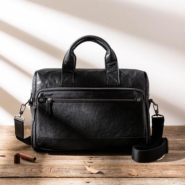 briefcases retro fashion designer natural genuine leather men's black portable business briefcase office lapladies messenger bag
briefcases retro fashion designer natural genuine leather men's black portable business briefcase office lapladies messenger bag