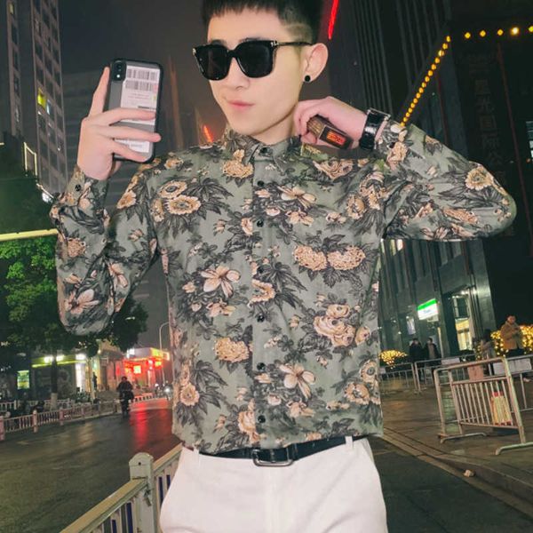 floral shirts men long sleeve casual shirt streetwear social party nightclub male clothing spring slim fit camisa masculina 210527, White;black
floral shirts men long sleeve casual shirt streetwear social party nightclub male clothing spring slim fit camisa masculina 210527, White;black