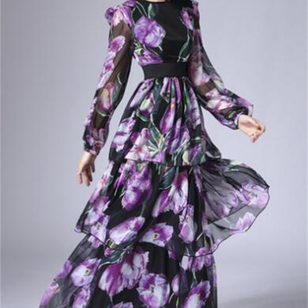 runway dresses european and american spring catwalk with the same tulip purple temperament long-sleeved dress 4dd9, Black
runway dresses european and american spring catwalk with the same tulip purple temperament long-sleeved dress 4dd9, Black