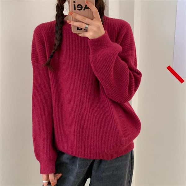 women's sweaters 2021 ladies sweater spring gentle solid color pullover retro round neck plus size cashmere women, White;black
women's sweaters 2021 ladies sweater spring gentle solid color pullover retro round neck plus size cashmere women, White;black