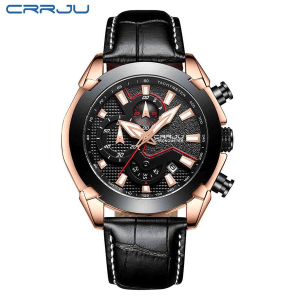 crrju men's chronograph quartz watch men luxury date luminous waterproof watches leather strap dress wristswatch erkek kol saati 210517, Slivery;brown
crrju men's chronograph quartz watch men luxury date luminous waterproof watches leather strap dress wristswatch erkek kol saati 210517, Slivery;brown