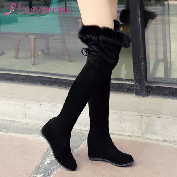 boots lasyarrow 2021 design large size 43 wedge high heels over the knee woman shoes slip on add fur warm winter, Black
boots lasyarrow 2021 design large size 43 wedge high heels over the knee woman shoes slip on add fur warm winter, Black