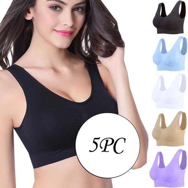 camisoles & tanks 5pcs/set women's seamless bra no pad brassiere underwear chest sleep yoga sports vest big size cotton bralette fft, Black;white
camisoles & tanks 5pcs/set women's seamless bra no pad brassiere underwear chest sleep yoga sports vest big size cotton bralette fft, Black;white