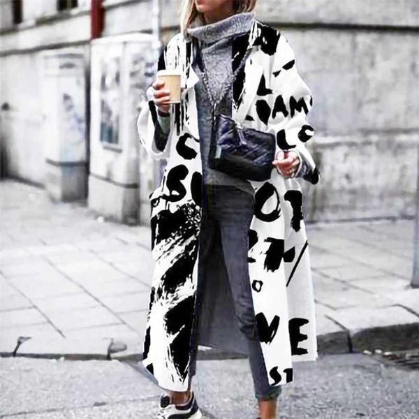vintage pattern winter tweed long cardigan coat fashion lapel pocket loose outerwear autumn women sleeve casual jackets 211020, Black
vintage pattern winter tweed long cardigan coat fashion lapel pocket loose outerwear autumn women sleeve casual jackets 211020, Black