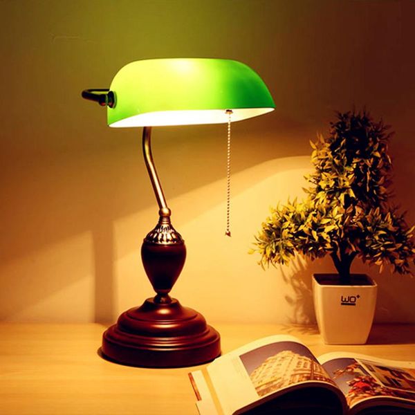 retro classical table lamp vintage banker e27 with switch green glass lampshade cover desk lights for living room bedroom lamps
retro classical table lamp vintage banker e27 with switch green glass lampshade cover desk lights for living room bedroom lamps