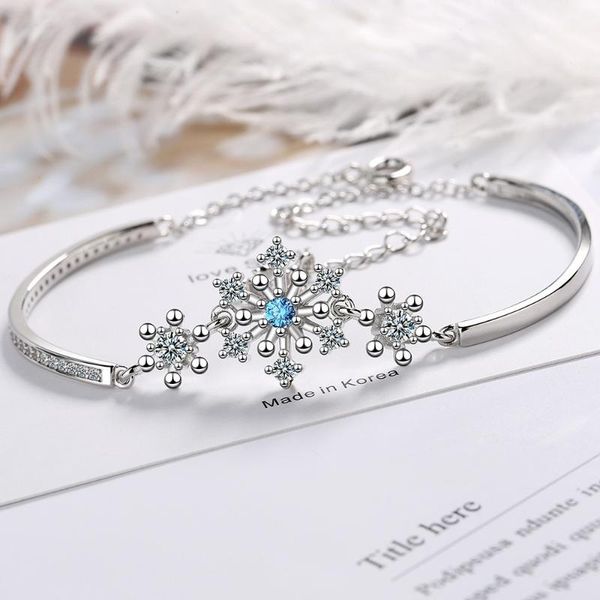 charm bracelets simple silver plated exquisite full zircon snowflake bracelet women's wedding jewelry christmas gift, Golden;silver
charm bracelets simple silver plated exquisite full zircon snowflake bracelet women's wedding jewelry christmas gift, Golden;silver