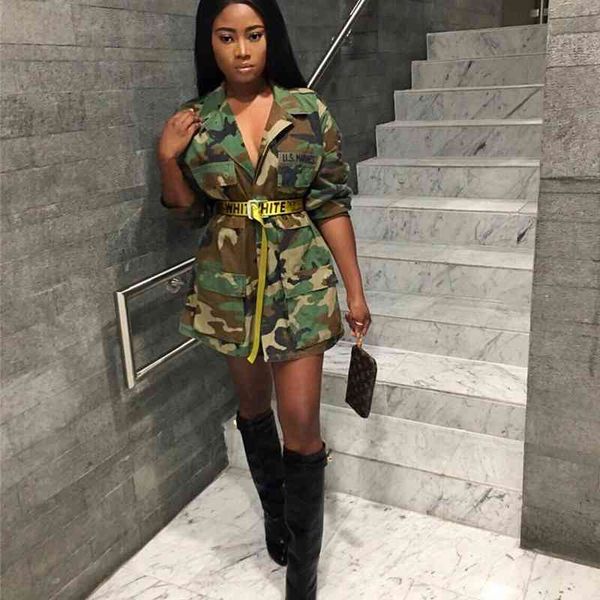 coat women spring autumn casual streetwear turn down collar sleeve pocket outwear jackets plus size fashion camouflage long, Black;brown
coat women spring autumn casual streetwear turn down collar sleeve pocket outwear jackets plus size fashion camouflage long, Black;brown