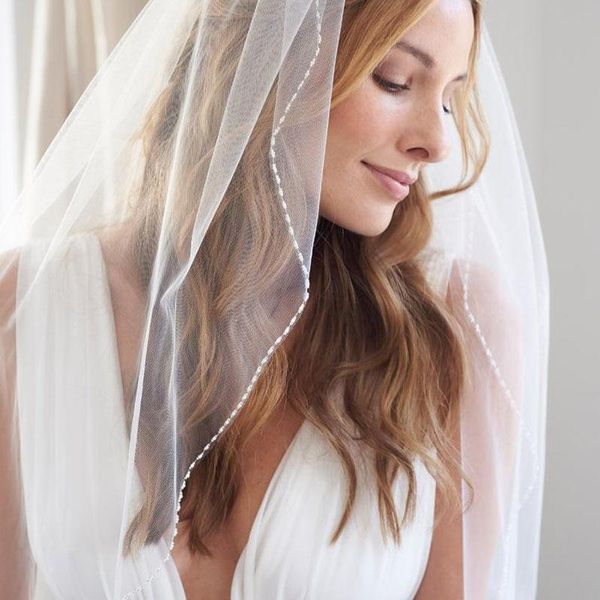 bridal veils short simple wedding bead edge tulle one layer 75cm white ivory veil for party accessories, Black
bridal veils short simple wedding bead edge tulle one layer 75cm white ivory veil for party accessories, Black