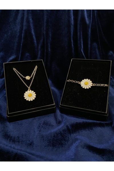 earrings & necklace women's fashion jewelry daisy and bracelet sets, Silver
earrings & necklace women's fashion jewelry daisy and bracelet sets, Silver