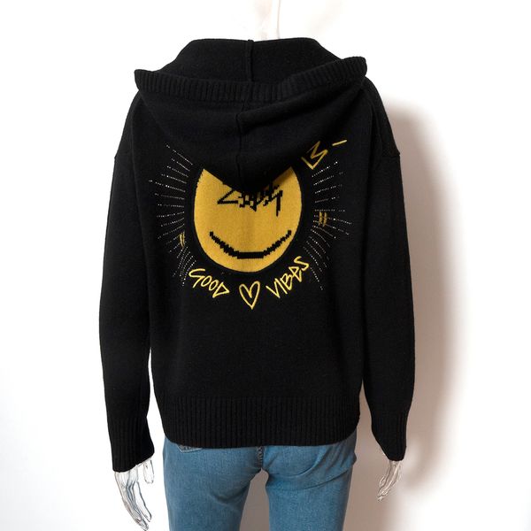 rowling smiley letters diamonds cashmere woman sweater pocket zipper ladies hooded cardigans casual vintage classic femme, Black
rowling smiley letters diamonds cashmere woman sweater pocket zipper ladies hooded cardigans casual vintage classic femme, Black