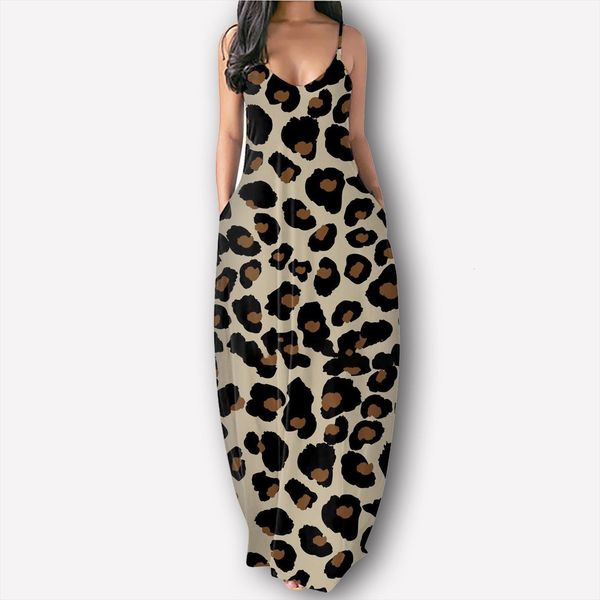 40 summer plus size leopard womens dress print v neck pockets sleeveless vest long strap vintage beach style sundress, Black;gray
40 summer plus size leopard womens dress print v neck pockets sleeveless vest long strap vintage beach style sundress, Black;gray