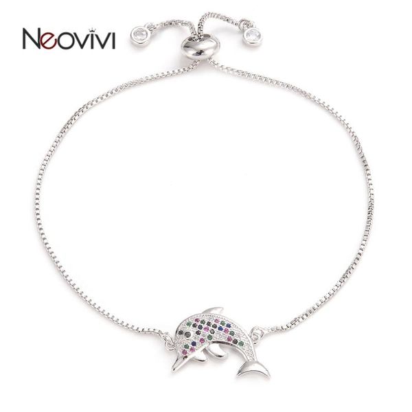 link, chain neovivi cute dolphin charm bracelets for women men jewelry micro pave colorful zirconia copper animal adjustable gift, Black
link, chain neovivi cute dolphin charm bracelets for women men jewelry micro pave colorful zirconia copper animal adjustable gift, Black