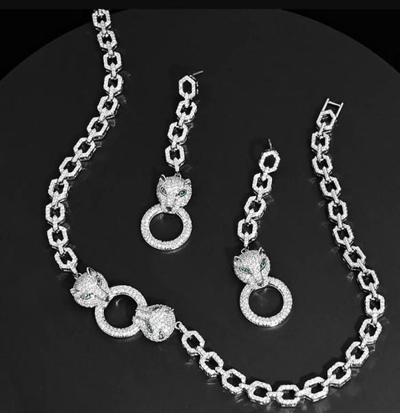 earrings & necklace fashion hip-hop chain full rhinestone leopard-head gorgeous lady luxurious wild cheetah exaggerate animal set, Silver
earrings & necklace fashion hip-hop chain full rhinestone leopard-head gorgeous lady luxurious wild cheetah exaggerate animal set, Silver