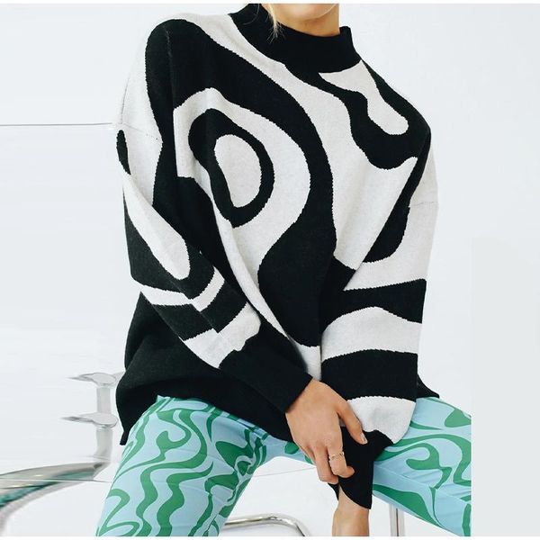 women's sweaters 2021 preppy style knit women pullover sweater spring autumn design printed soft loose lady long sleeve, White;black
women's sweaters 2021 preppy style knit women pullover sweater spring autumn design printed soft loose lady long sleeve, White;black