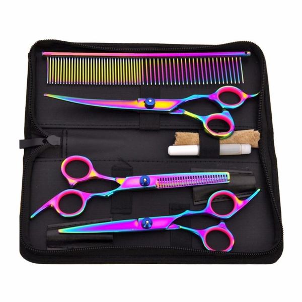dog grooming professional 7-inch color pet scissors comb combing hair, stainless steel cats and dogs 4 sets of haircut tools
dog grooming professional 7-inch color pet scissors comb combing hair, stainless steel cats and dogs 4 sets of haircut tools