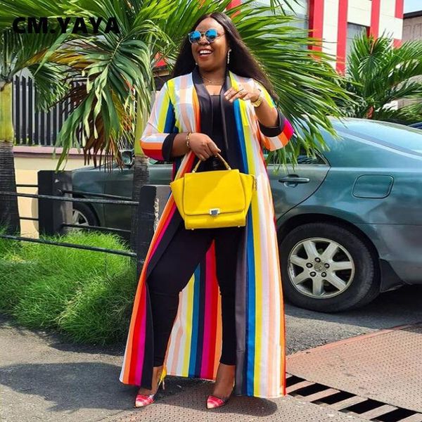plus size outerwear & coats cm.yaya women outwear striped full sleeve straight x-long cloak fashion streetwear casual clothing summer 2021, Black
plus size outerwear & coats cm.yaya women outwear striped full sleeve straight x-long cloak fashion streetwear casual clothing summer 2021, Black