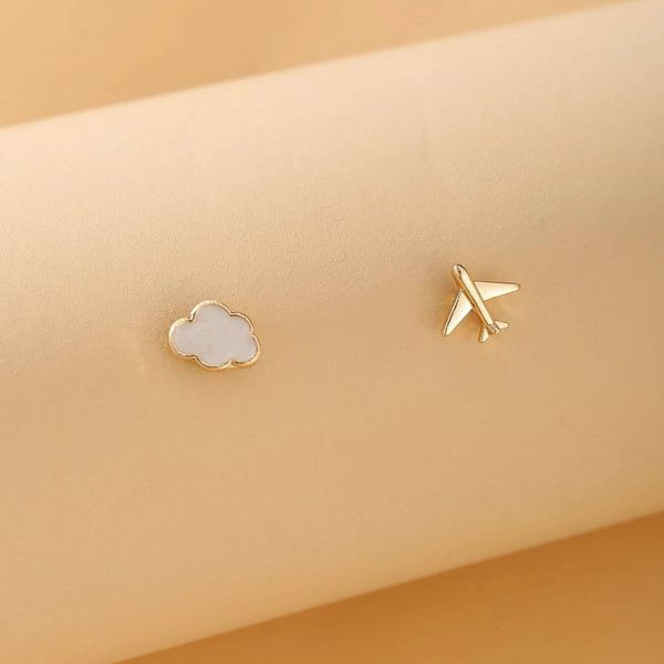 cute cloud plane small earrings creative sweet drop oil white earrings girl, Golden
cute cloud plane small earrings creative sweet drop oil white earrings girl, Golden