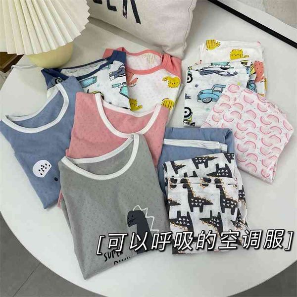 children's pajamas suit boys girls' spring and autumn thin 7 / 3 sleeve combed cotton children's air conditioning clothing ho, Blue;red
children's pajamas suit boys girls' spring and autumn thin 7 / 3 sleeve combed cotton children's air conditioning clothing ho, Blue;red