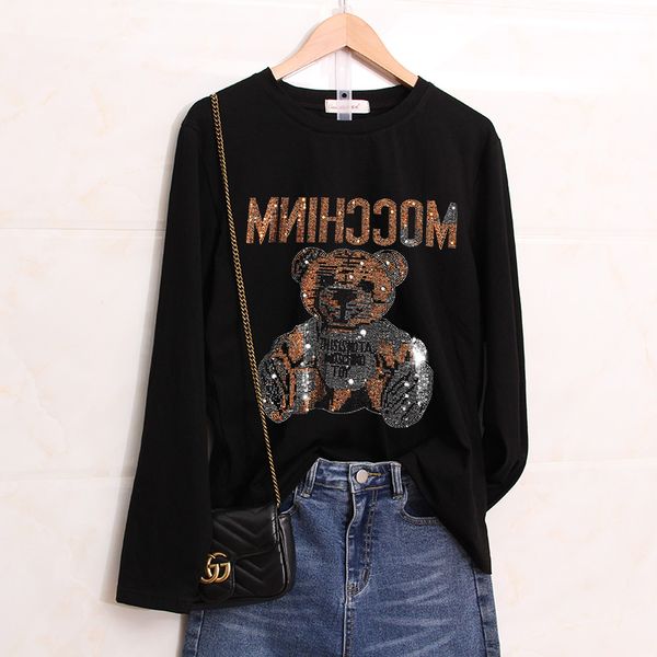 spring autumn fashion loose korean style long sleeve t-shirt women black personality diamond large size female tx168, White
spring autumn fashion loose korean style long sleeve t-shirt women black personality diamond large size female tx168, White
