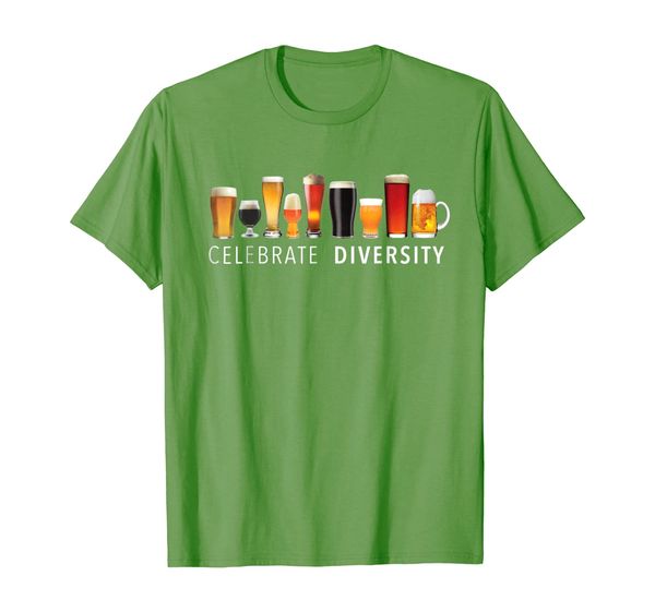 celebrate diversity craft beer drinking t-shirt, White;black