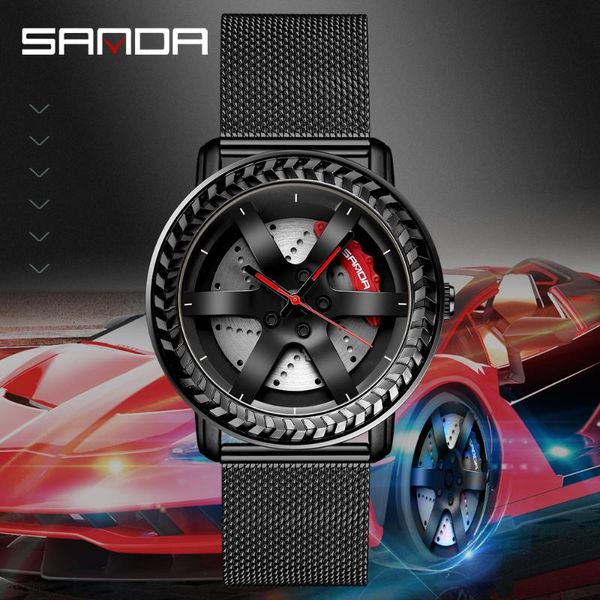 wristwatches 2021 sell men watch waterproof 3d design car wheel dial watches stainless mesh belt quartz wristwatch relogio masculino, Slivery;brown
wristwatches 2021 sell men watch waterproof 3d design car wheel dial watches stainless mesh belt quartz wristwatch relogio masculino, Slivery;brown