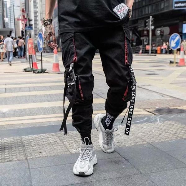 men's pants sweatpants cargo men loose cool hiphop fashion joggers trousers streetwear, Black
men's pants sweatpants cargo men loose cool hiphop fashion joggers trousers streetwear, Black
