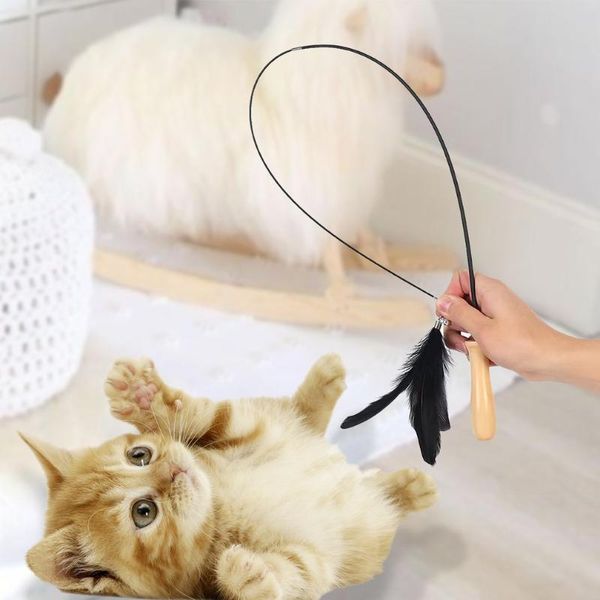 cat toys 1pc kitten interactive stick funny fishing rod game wand feather toy pet supplies accessory
cat toys 1pc kitten interactive stick funny fishing rod game wand feather toy pet supplies accessory
