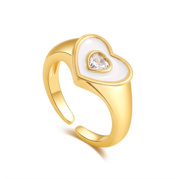 aesthetic white crystal zircon heart finger ring simple gold copper lovely heart open rings for women fashion jewelry, Silver
aesthetic white crystal zircon heart finger ring simple gold copper lovely heart open rings for women fashion jewelry, Silver