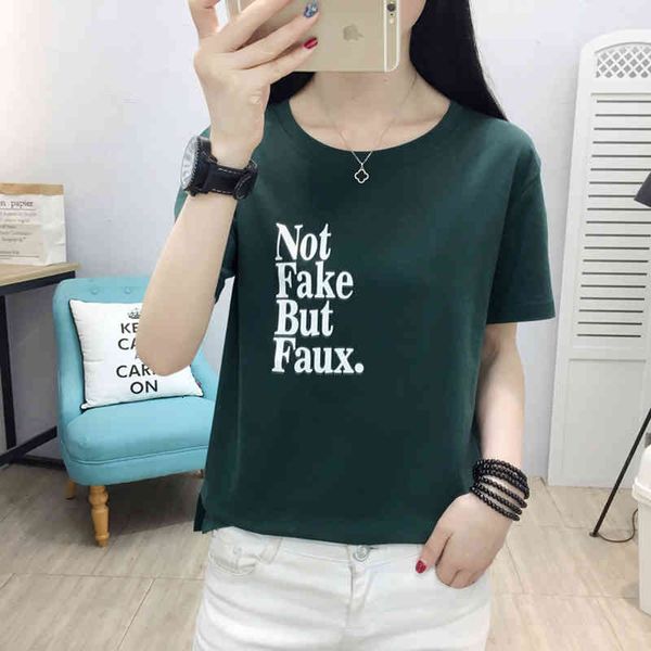 women's t-shirt letter print t women casual summer short sleeve tshirt female plus size womens clothing tee femme e551, White
women's t-shirt letter print t women casual summer short sleeve tshirt female plus size womens clothing tee femme e551, White