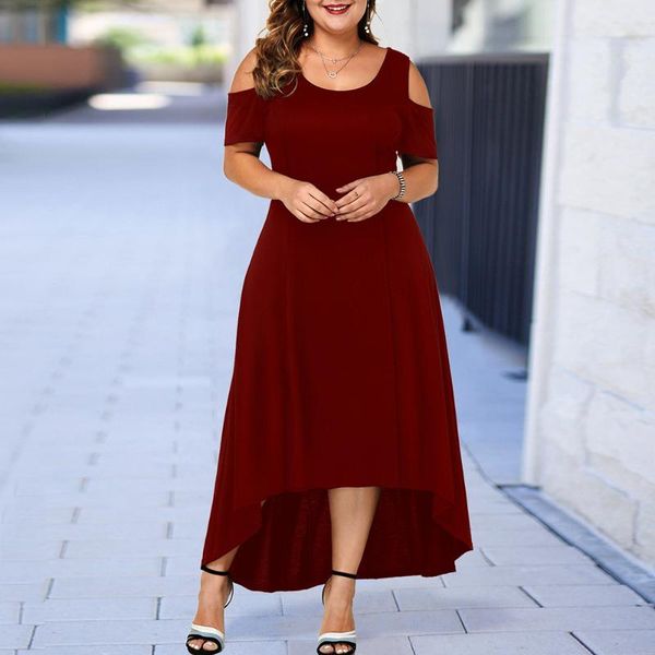 plus size dresses women dress 2021 summer elegant cold shoulder casual ladies wine red short sleeve beach 3xl 4xl 5xl, Black
plus size dresses women dress 2021 summer elegant cold shoulder casual ladies wine red short sleeve beach 3xl 4xl 5xl, Black