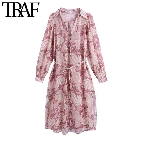women chic fashion with belt paisley print chiffon midi dress vintage long sleeve side vents female dresses mujer 210507, Black;gray
women chic fashion with belt paisley print chiffon midi dress vintage long sleeve side vents female dresses mujer 210507, Black;gray