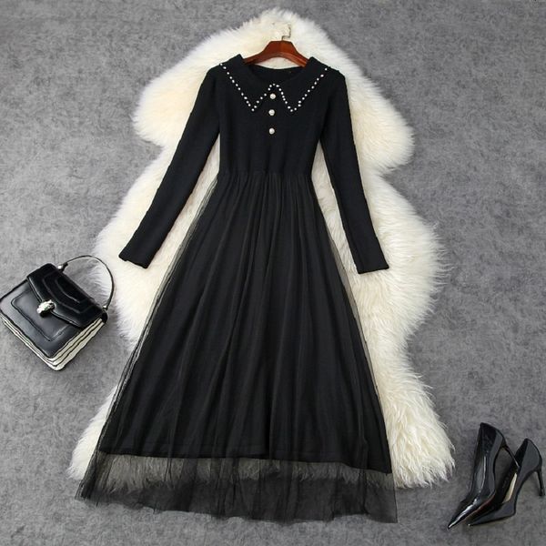 casual dresses spring superior quality pleats women celebrities mesh party nail bead long sleeve knitting dress daaw, Black;gray
casual dresses spring superior quality pleats women celebrities mesh party nail bead long sleeve knitting dress daaw, Black;gray