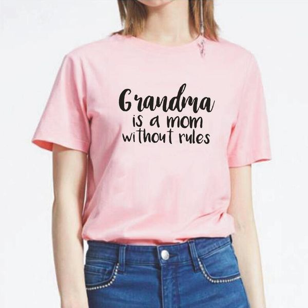 women's t-shirt giandma is a mom without rules letter print funny t shirts women summer harajuku loose tee shirt femme casual, White
women's t-shirt giandma is a mom without rules letter print funny t shirts women summer harajuku loose tee shirt femme casual, White