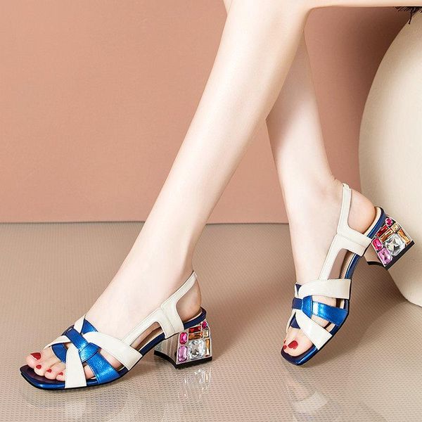 real leather high heels sandals women summer shoes open toe comfortable elegant band buckle black blue
real leather high heels sandals women summer shoes open toe comfortable elegant band buckle black blue