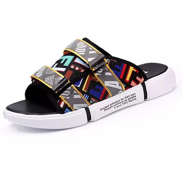 slippers fashion men cool personality trendy buckle firm breathable wear-resistant comfortable open toe, Black
slippers fashion men cool personality trendy buckle firm breathable wear-resistant comfortable open toe, Black