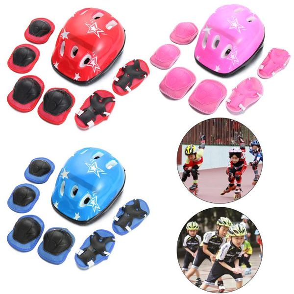 pcs/set kids protective gear sets helmet knee elbow pad set for swegway skate cycling safety children's sports guard & pads, Black;gray
pcs/set kids protective gear sets helmet knee elbow pad set for swegway skate cycling safety children's sports guard & pads, Black;gray