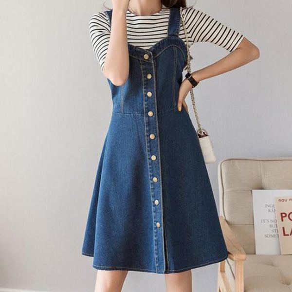 plus size dresses straps jean dress women's 2021 summer harajuku ladies buttons denim blue vintage casual spaghetti strap, Black
plus size dresses straps jean dress women's 2021 summer harajuku ladies buttons denim blue vintage casual spaghetti strap, Black