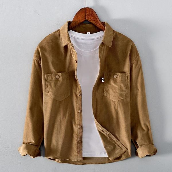 men's casual shirts 2021 long-sleeved corduroy cotton men brand solid autumn comfortable shirt for camisa chemise, White;black
men's casual shirts 2021 long-sleeved corduroy cotton men brand solid autumn comfortable shirt for camisa chemise, White;black