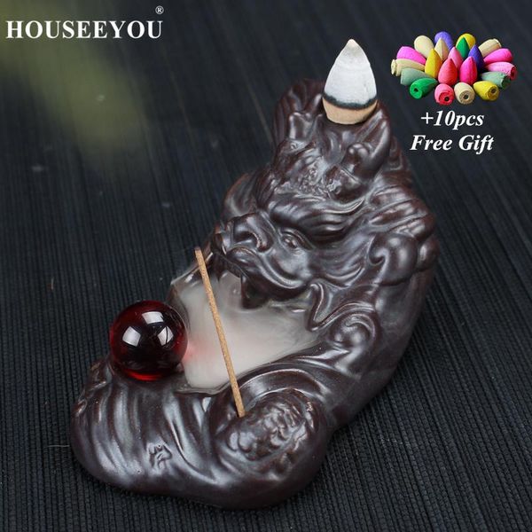 fragrance lamps 10pcs incense cones + dragon burner waterfall backflow holder aroma smoke censer with red crystal ball
fragrance lamps 10pcs incense cones + dragon burner waterfall backflow holder aroma smoke censer with red crystal ball