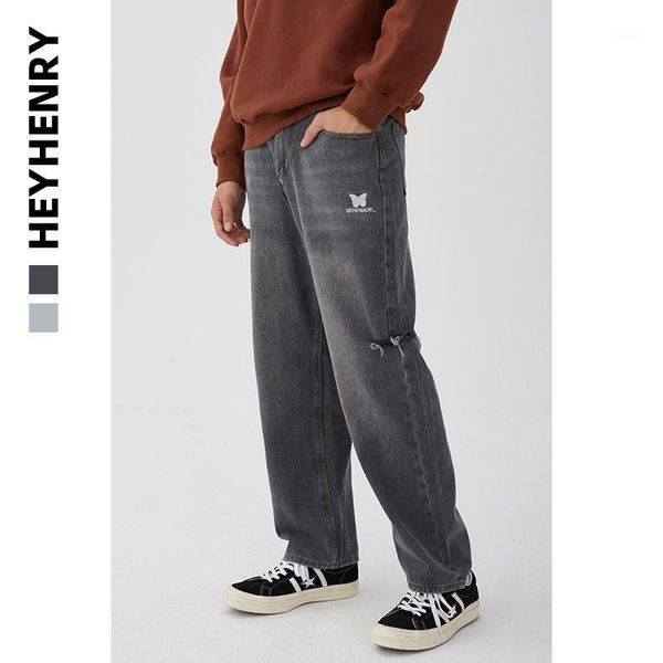 henry butterfly hole isn trend straight tube wide leg jeans men's lovers net red casual pants, Blue
henry butterfly hole isn trend straight tube wide leg jeans men's lovers net red casual pants, Blue