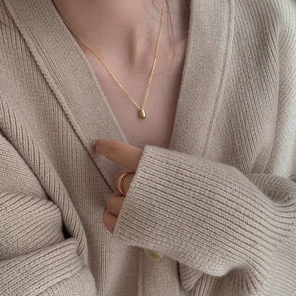 chains drop-shaped small gold bean titanium steel necklace for women temperament simple and fashionable clavicle chain neck choker, Silver
chains drop-shaped small gold bean titanium steel necklace for women temperament simple and fashionable clavicle chain neck choker, Silver