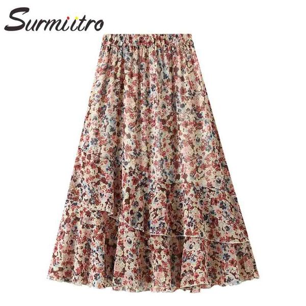 summer long skirt women korean style chiffon floral ruffles aesthetic high waist midi pleated female 210421, Black
summer long skirt women korean style chiffon floral ruffles aesthetic high waist midi pleated female 210421, Black